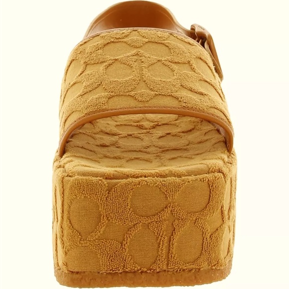 Coach Womens Noelle yellow Platform Sandals Shoes 9.5 Medium - Picture 2 of 3